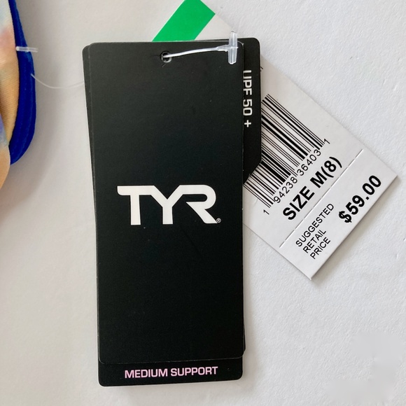 NWT TYR JoJo Top Bikini Sports Bra Size M 8 28" to 34" Band Medium Support NIP - Picture 12 of 16